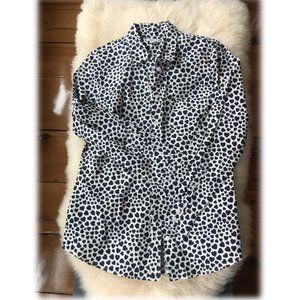 J.Crew Button Down w/ Hearts